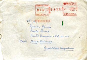 Carta que recibió Ramón Garcés