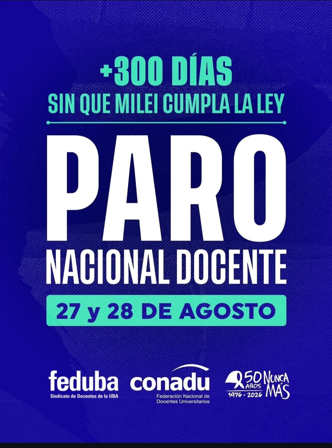 Los docentes universitarios denuncian que ya pasaron más de 300 días sin que se cumpla la Ley de Financiamiento