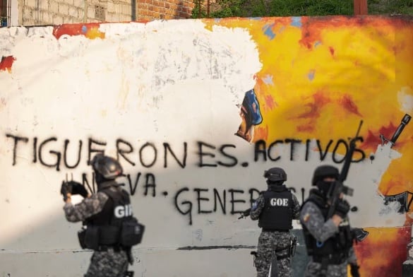 Los Tiguerones es el nombre de una temida banda criminal en Ecuador . (El País)