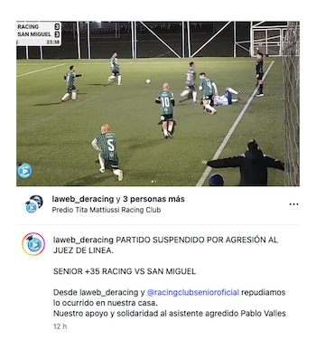 Comunicado Racing san miguel lpf Senior