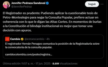 La representante Jennifer Pedraza elogió