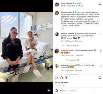 Cathy estuvo acompañada por Tiziana,