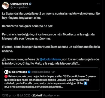 El Gobierno nacional retiró el