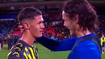 El juvenil de Almirante Brown reveló detalles del diálogo con Edinson Cavani y explicó por qué no le quiso dar su camiseta al uruguayo