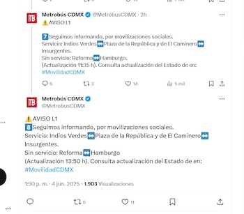 (X/ @MetrobusCDMX)