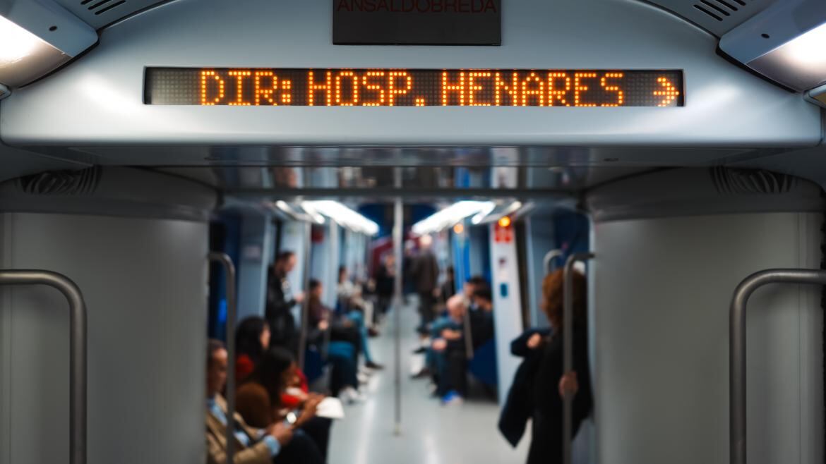 Trayecto línea 7B con dirección Hosp. Henares