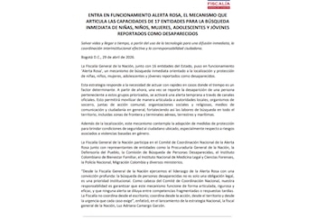 Alerta Rosa - Fiscalía