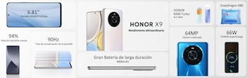 Características del Honor X9. (foto: