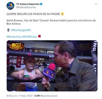 Hijo del Canelo Álvarez quiere