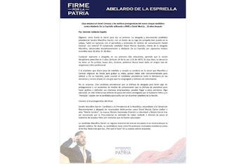 El comunicado fue publicado por