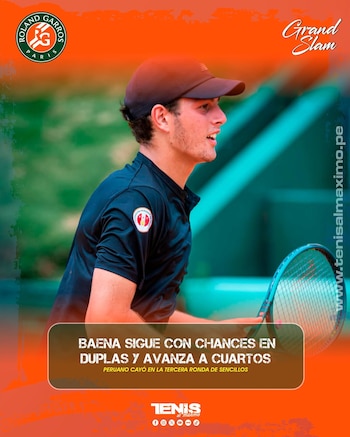 Nicolás Baena continúa en competencia en París. Crédito: Instagram Tenis al Máximo.