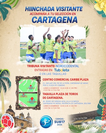Los brasileños que se encuentren en Cartagena, podrán conseguir las boletas en los siguientes puntos de venta-crédito @FCFSeleccionCol/X