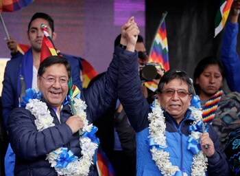 Luis Arce y David Choquehuanca