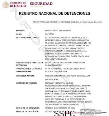 (Registro Nacional de Detenciones)