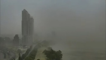 Ventos fortes causaram acidente