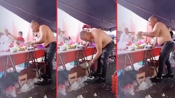 Usuarios bautizaron así la peculiar escena registrada en un tianguis, aunque el video no permite determinar si realmente hubo un pesaje o algún engaño.