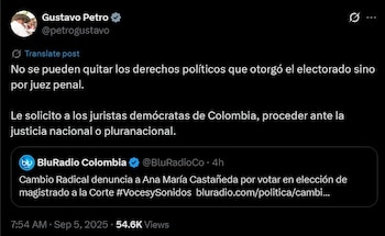 Gustavo Petro en defensa a