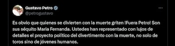 Gustavo Petro rechazó el "fuera