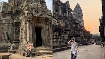 La presentadora y reina de belleza posó para el lente de su esposo durante el viaje - crédito Esteban Santos / Instagram