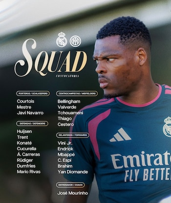 José Mourinho contará con su plantel completo para medirse con Inter de Milán en el Bernabéu.