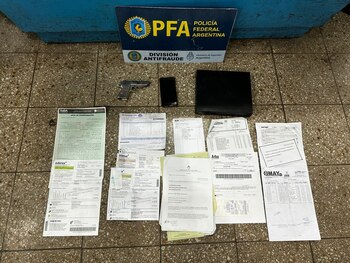 El material incautado en el