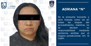 La mujer capturada se encuentra