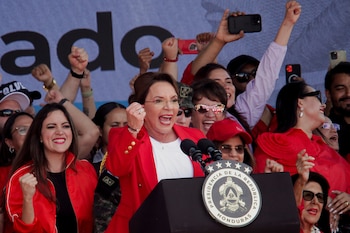 La presidenta de Honduras, Xiomara