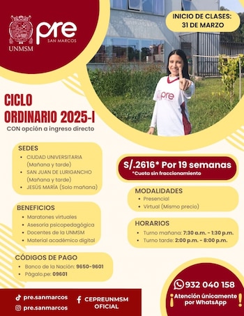 El ciclo ordinario 2025-I del