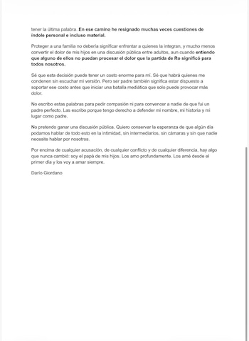 El viudo de Romina Yan evitó la confrontación directa con su hijo Valentín y pidió perdón por sus errores pasados