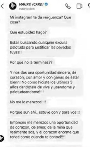 Los fuertes chats que Mauro