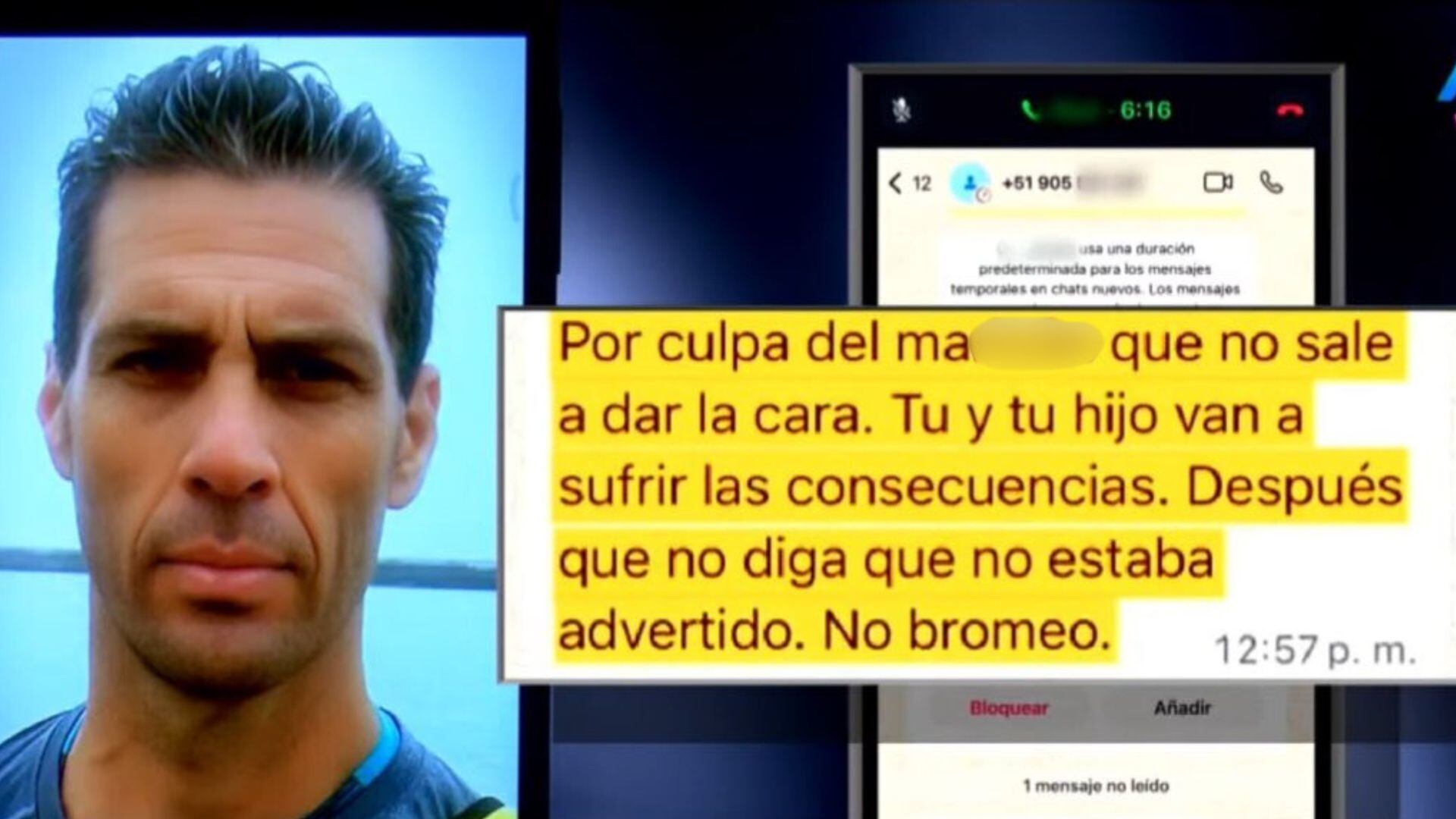 Los mensajes amenazantes de Gustavo Salcedo a la esposa del productor de Maju Mantilla: “Tú y tu hijo van a sufrir las consecuencias”