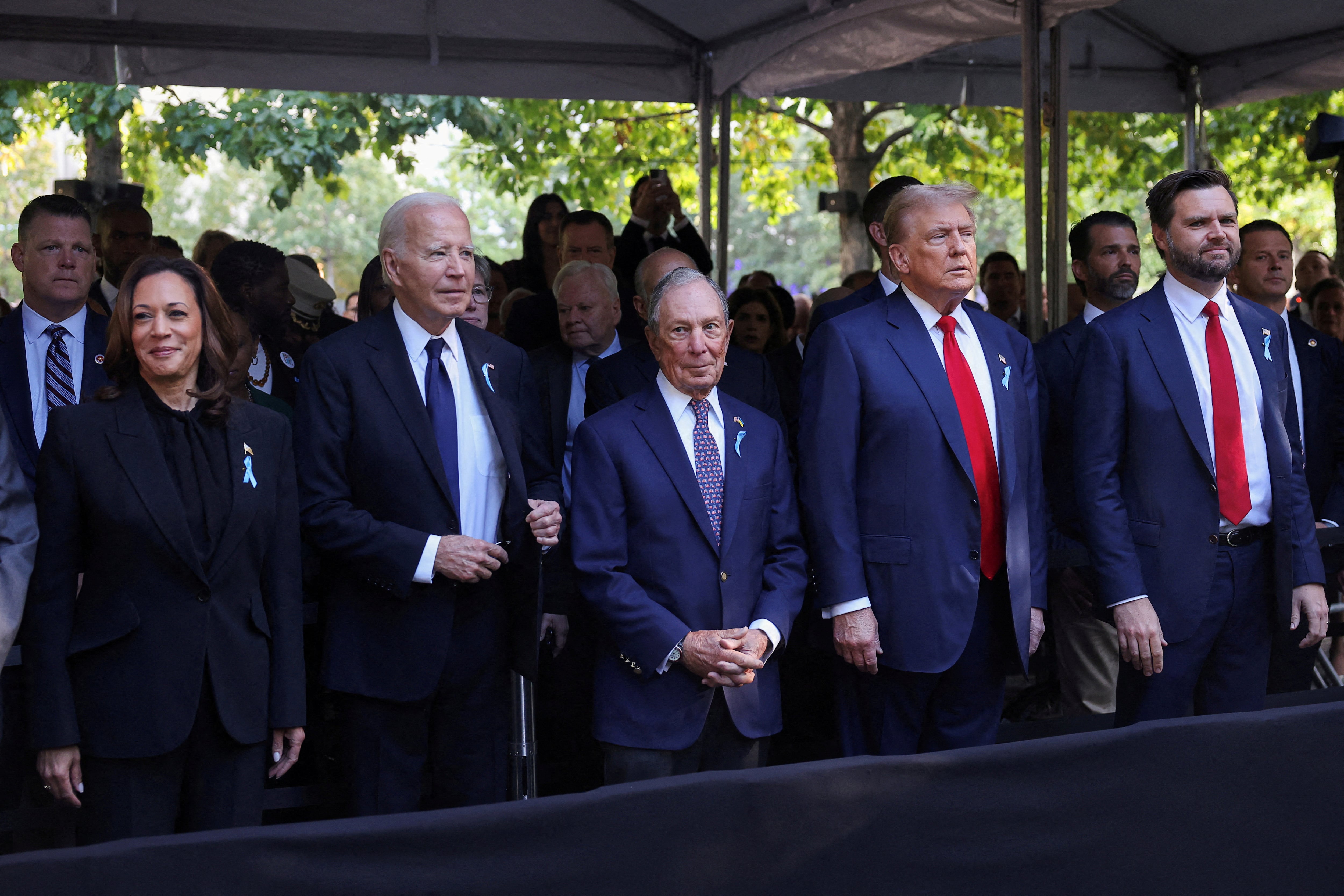 Trump ya participó en homenajes del 11 de septiembre en el Pentágono, Shanksville y la Zona Cero durante campañas y mandatos anteriores (REUTERS/Mike Segar).