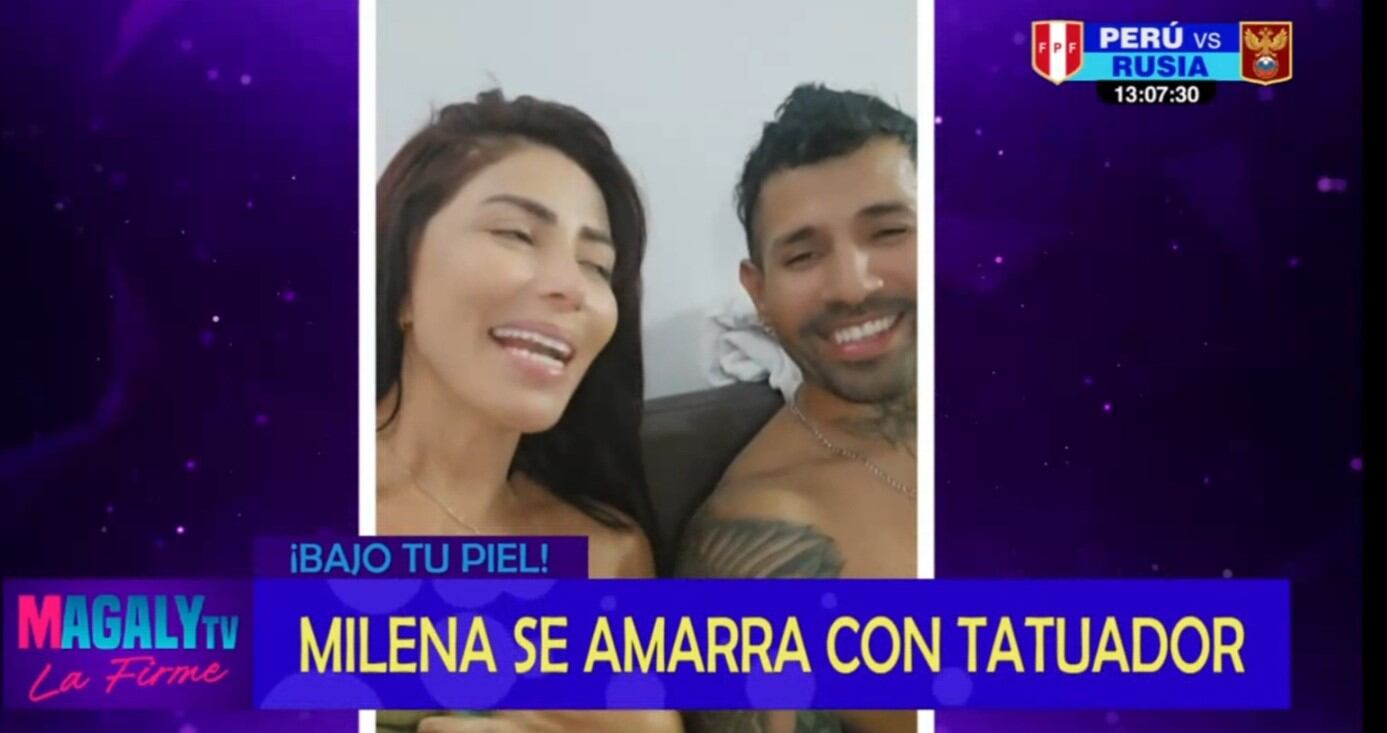 Magaly Medina felicita a Milena Zárate, pero le lanza advertencia: “Cuidado, el amor a distancia se puede enfriar”. Infobae Perú / Captura TV - Magaly TV La Firme