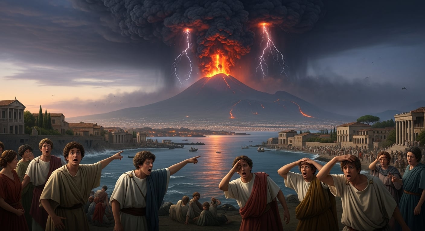 Restos arqueológicos como granadas, higos y nueces en Pompeya sugieren que la erupción del Monte Vesubio podría haber ocurrido en octubre (Imagen Ilustrativa Infobae)