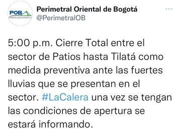 Tuit de Perimetral Oriental de