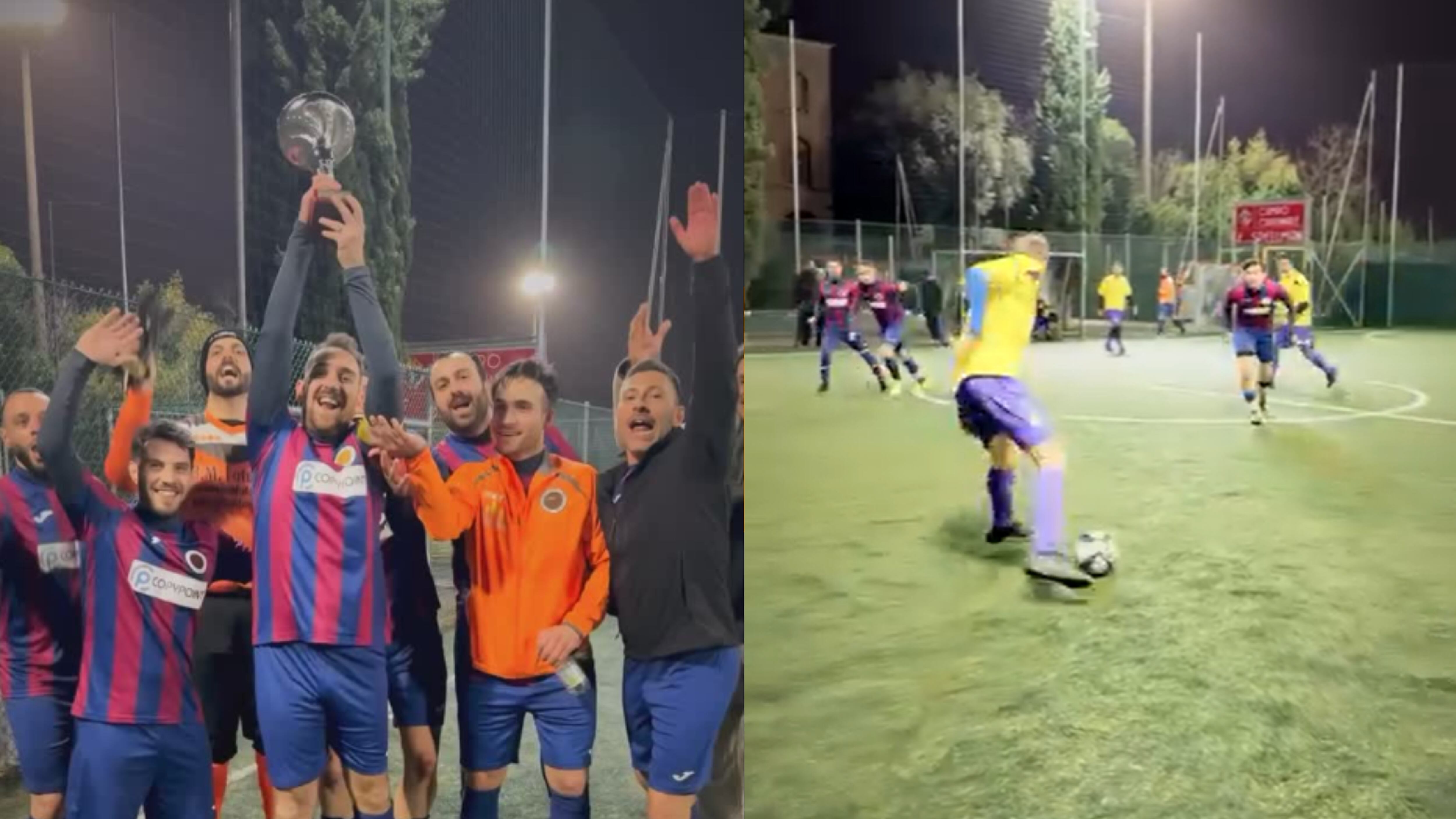 Archivo Calcio celebra la victoria en la Copa frente a Farmacia.