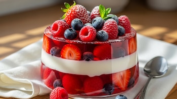 Gelatina con crema y frutos rojos: receta fácil y fresca para consentir el paladar