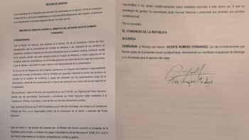 Moción de censura contra Vicente