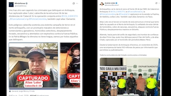 Las capturas se reportaron a inicios de octubre de 2026 - créditos @mindefensa/X | @AndresJRendonC