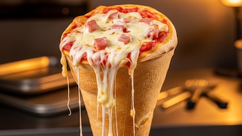Receta de pizza en cono, rápida y fácil