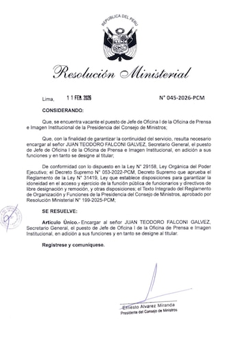 La PCM argumentó la decisión