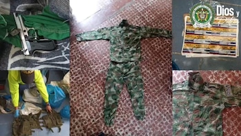 En los operativos de allanamiento incautaron, armas, municiones, estupefacientes, prendas militares, entre otros elementos.
Foto: Captura de video Policía del Tolima