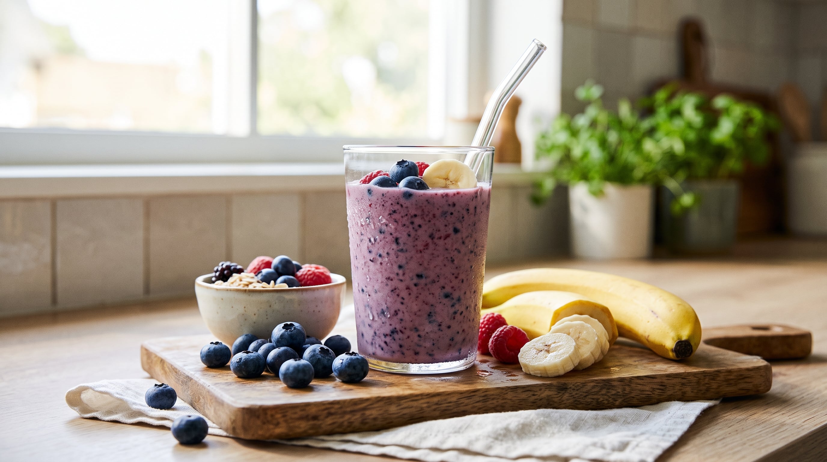 Un podcast de salud reabrió el debate sobre si mezclar banana y arándanos en un batido reduce los beneficios nutricionales de los polifenoles (Imagen Ilustrativa Infobae)