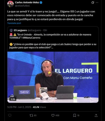 El comentarista deportivo fue tajante