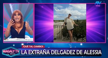 Alessia Rovegno genera preocupación por su delgadez: “Eres linda, solo deseo que no sea alguna enfermedad”. Captura: Magaly TV La Firme.