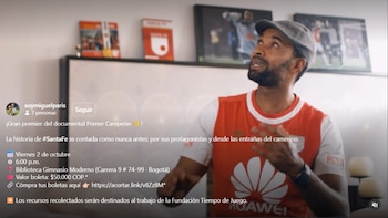 El lanzamiento de la pieza audiovisual será el 2 de octubre de 2026 en el Gimnasio Moderno de Bogotá-crédito @soymiguelparis-@ftiempo de juego/Instagram