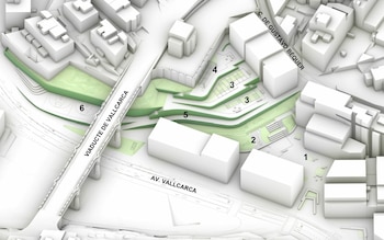 Plano del Parc Central de Vallarca, en Barcelona. (Ayuntamiento de Barcelona)