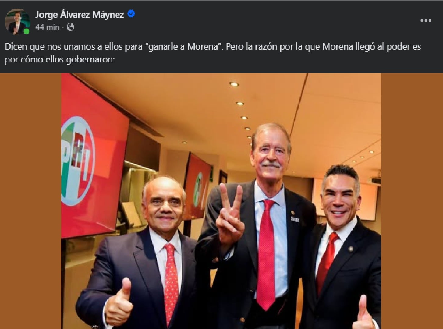 Jorge Álvarez Máynez PRI MC Alejandro Moreno Vicente Fox (especial)