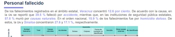 En 2025, 45 de las 114 personas adscritas a la Guardia Nacional que fallecieron murieron en accidentes, de acuerdo con el INEGI. (Crédito: INEGI)
