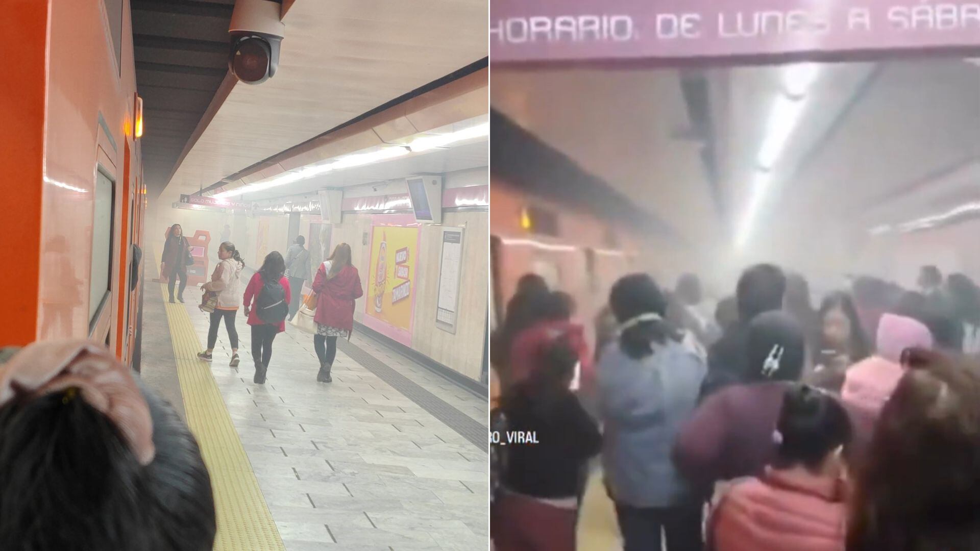 Reportan presencia de humo en Pino Suárez en la Línea 1 del Metro CDMX (X/ @MetroViralMx)